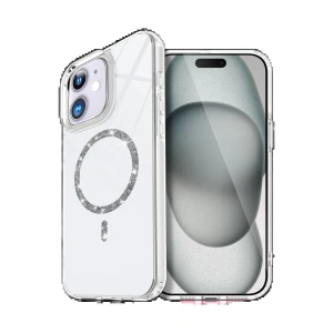 CPT90 Apple iPhone 11 Live Diamond Magsafe Kapak - Şeffaf