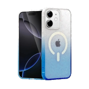 CPT90 Apple iPhone 12 Pummel Shiny Magsafe Kapak - Mavi