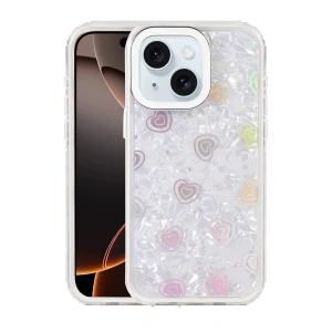 CPT90 Apple iPhone 15 Lumi Desenli Kapak - Beyaz