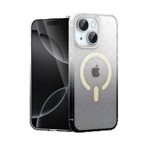 CPT90 Apple iPhone 15 Pummel Shiny Magsafe Kapak - Siyah