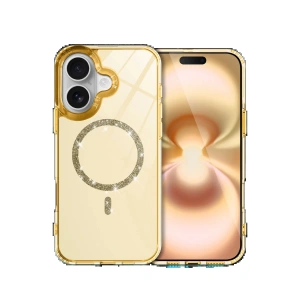 CPT90 Apple iPhone 16 Live Diamond Magsafe Kapak - Sarı