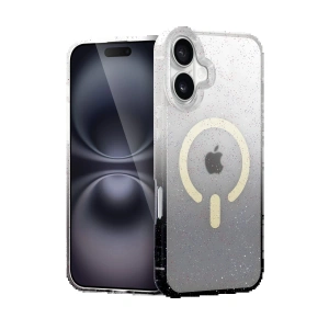 CPT90 Apple iPhone 16 Plus Pummel Shiny Magsafe Kapak - Siyah