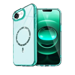 CPT90 Apple iPhone 16E Live Diamond Magsafe Kapak - Yeşil