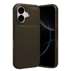 CPT90 Apple iPhone 17 Auto Focus Karbon Kapak - Kahverengi