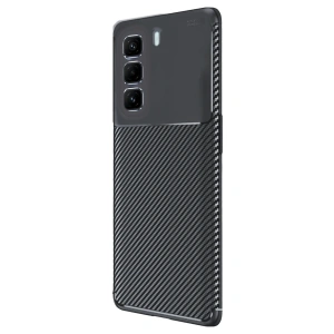 CPT90 İnfinix Hot 50 4G Kılıf Auto Focus Karbon Kapak - Siyah