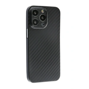 CPT90 iPhone 13 Pro Max Kılıf Karbon PP Silikon - Siyah