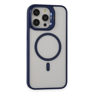 CPT90 iPhone 14 Pro Max Kılıf Roblox Lens Magsafe Standlı Kapak - Lacivert