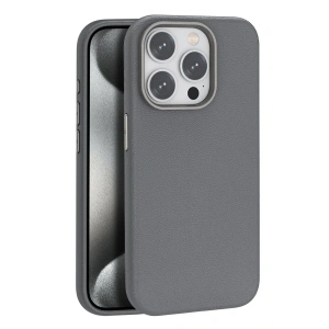 CPT90 iPhone 14 Pro Max Kılıf Wonder Deri Magsafe Kapak - Titan Gri