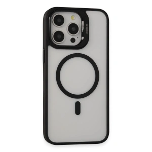 CPT90 iPhone 15 Pro Kılıf Roblox Lens Magsafe Standlı Kapak - Siyah