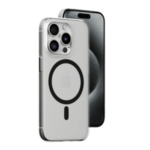 CPT90 iPhone 15 Pro Max Kılıf Bubble Magsafe Kapak - Siyah