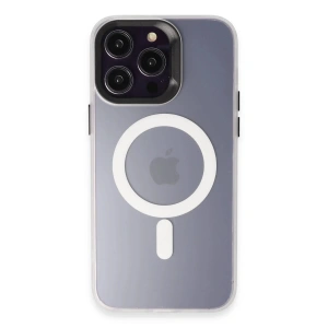 CPT90 iPhone 15 Pro Max Kılıf Mateks Magsafe Kapak - Beyaz