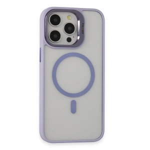 CPT90 iPhone 15 Pro Max Kılıf Roblox Lens Magsafe Standlı Kapak - Lila