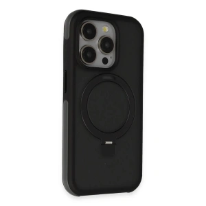 CPT90 iPhone 15 Pro Max Zorda Airbag Magsafe Standlı Kapak - Siyah