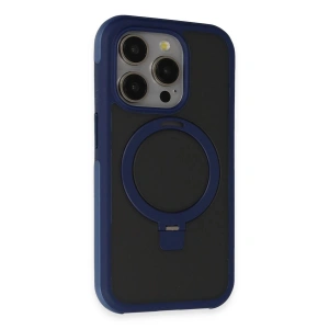 CPT90 iPhone 15 Pro Zorda Airbag Magsafe Standlı Kapak - Lacivert