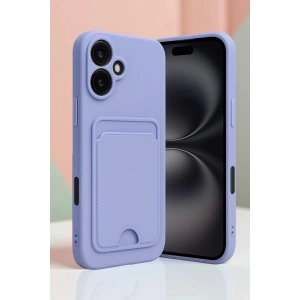 CPT90 iPhone 16 Kılıf Kelvin Kartvizitli Silikon - Bordo