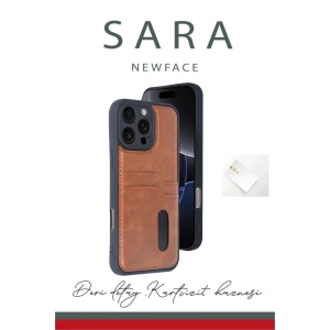 CPT90 iPhone 16 Pro Kılıf Sara Kartvizitli Deri Kılıf - Lacivert