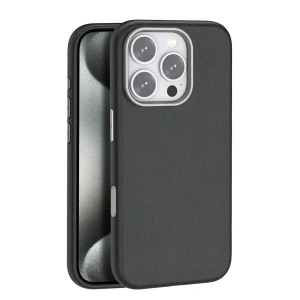 CPT90 iPhone 16 Pro Wonder Deri Magsafe Kapak - Siyah