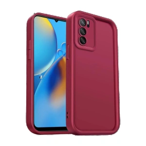 CPT90 Oppo A16 Kılıf Viera Silikon - Bordo