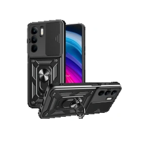 CPT90 Realme C75 4G Kılıf Pars Lens Yüzüklü Silikon - Siyah