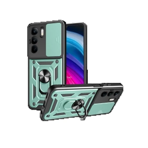 CPT90 Realme C75 4G Kılıf Pars Lens Yüzüklü Silikon - Yeşil