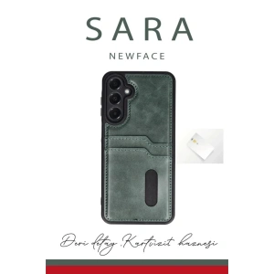 CPT90 Samsung Galaxy A36 Kılıf Sara Kartvizitli Deri Kılıf - Taba