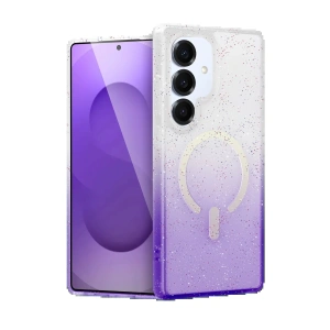 CPT90 Samsung Galaxy S25 Plus Pummel Shiny Magsafe Kapak - Mor