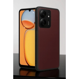 CPT90 Xiaomi Redmi 13C Kılıf Aras Deri Kapak - Bordo