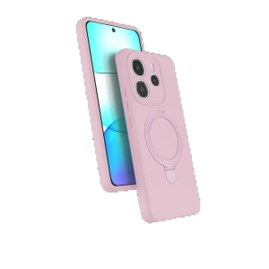 CPT90 Xiaomi Redmi Note 14 4G Regal Magsafe Standlı Kapak - Açık Pembe