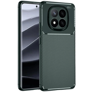CPT90 Xiaomi Redmi Note 14 Pro 5G Kılıf Auto Focus Karbon Kapak - Koyu Yeşil