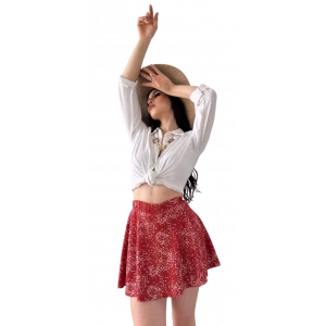 Krinkıl Şortlu Etek - KİREMİT