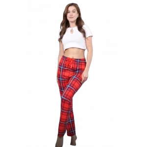 Pijama Altı Modal  Ring Viskon Kumaş-Ekose Desenli