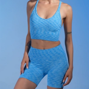 Tayt Crop Takım-Mavi