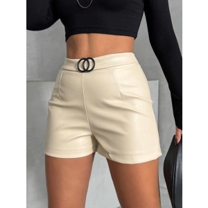 Tokalı deri şort h24444