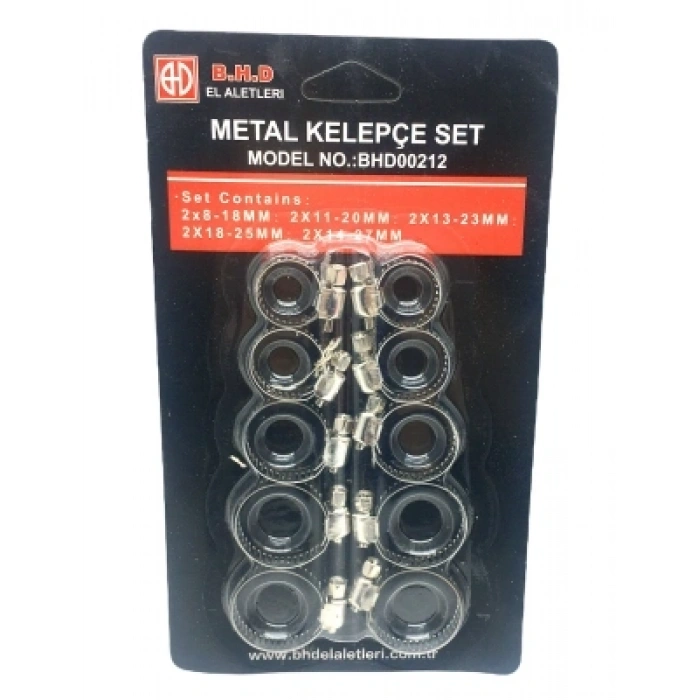 10 PARÇA  METAL HORTUM KELEPÇESİ SET (5047)