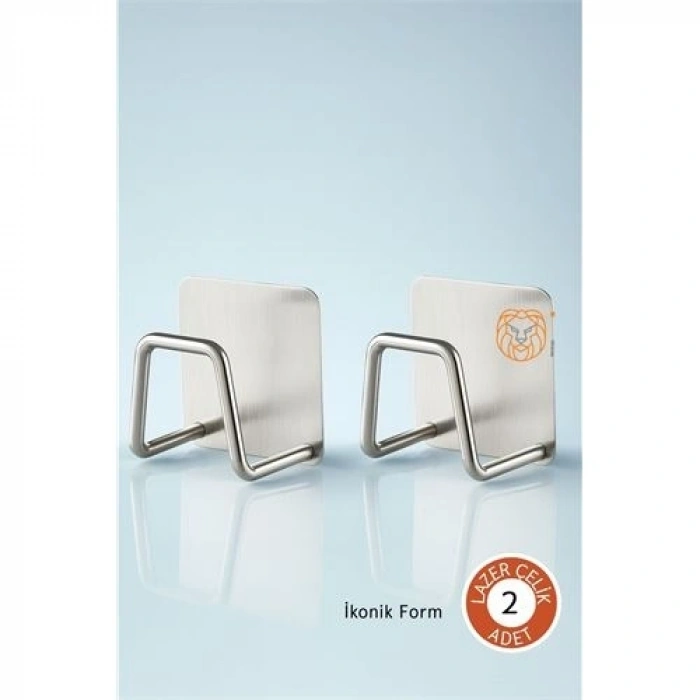 2li Banyo ve Mutfak Askı Seti - SUS304 Çelik Ultra Güçlü Yapışkanlı Askı