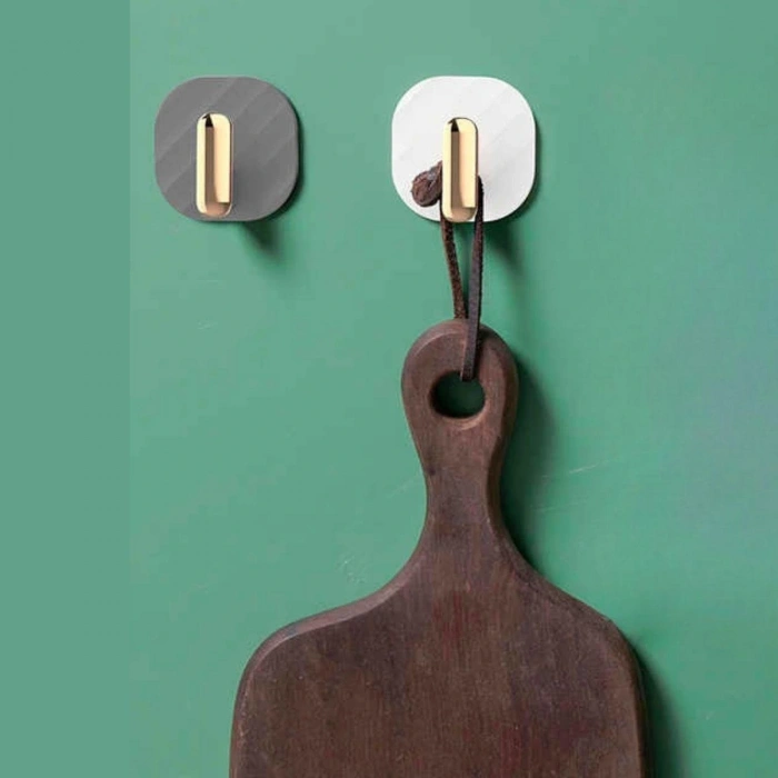 2li Yapışkanlı Retro Askılık Dolap Kapak Kulpu Gri (5047)