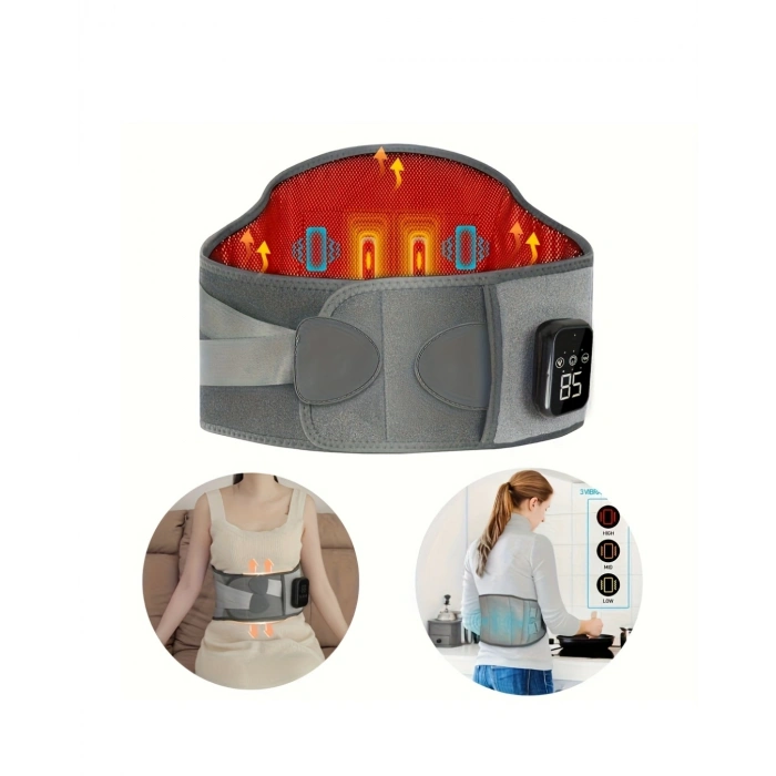 3 Kademe Isıtmalı ve Titreşimli Bel Destek Kemeri Ergonomik Tasarım