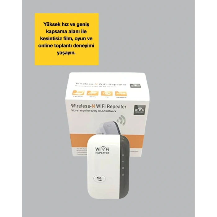 300 Mbps Kablosuz WiFi Menzil Genişletici – Repeater & AP Modu