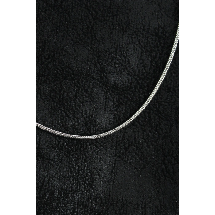 316L Çelik Örme Zincir Model Gümüş Renk Erkek Kolye