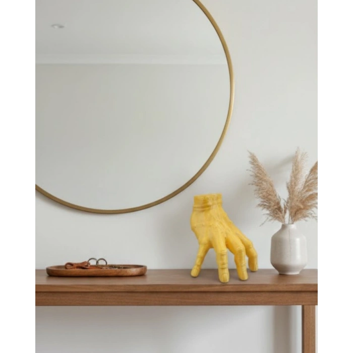 3D Modern Sarı El Biblo 17x16 cm Ev ve Ofis Dekorasyonu