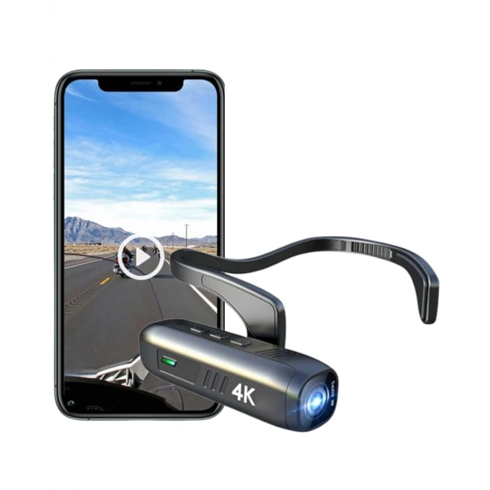 4K Giyilebilir Mini Kamera EIS Stabilizasyon 120° Geniş Açı WiFi Kontrol