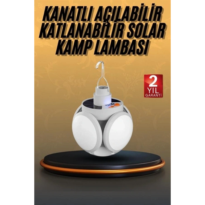 5 Kanatlı Bahçe Aydınlatma Led Askılı Solar Güneş Enerji Usb Sarjlı