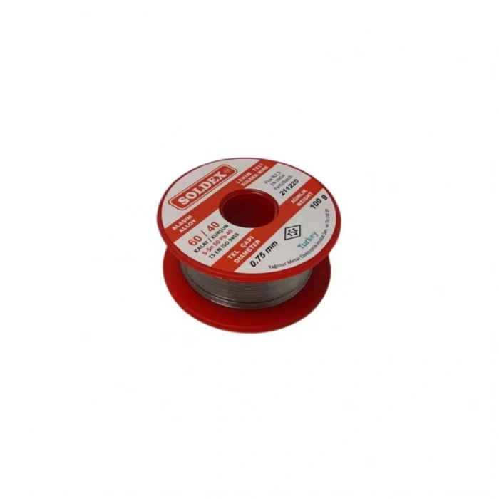 60/40 Lehim Teli 100 gr 0,75 mm (Sn:60 / Pb:40)
