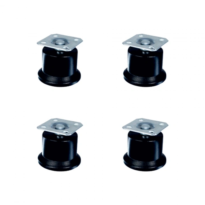 Bekleme Ayak Tablalı - 50MM - Siyah HKS280 - 4 Adet