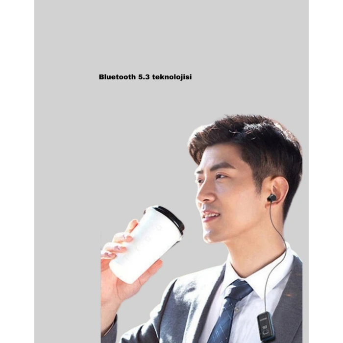 Bluetooth 5.3 Kablosuz Kulaklık Geri Çekilebilir Kablolu ve Ekranlı
