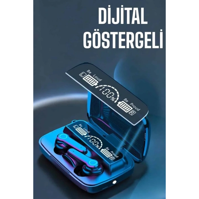 Bluetooth Kulaklık Dijital Göstergeli Kablosuz Uzun Pil Ömrü
