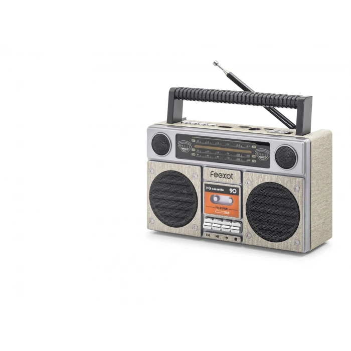 Bluetooth Nostaljik Fm Radyo Usb Tf Aux Taşınabilir Hoparlör - Bej FX2510B