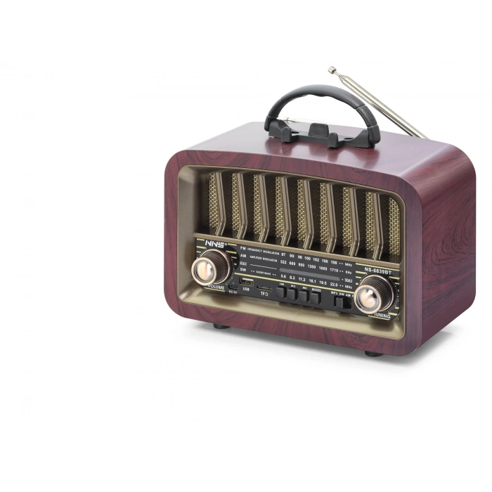 Bluetooth Nostaljik Hoparlör Fm 24.8 X 11.7 X 18.5 Cm NS6639BT