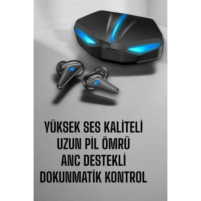 Bluetooth Oyuncu Kulaklığı Led Işıklı Kablosuz ANC Özelliği