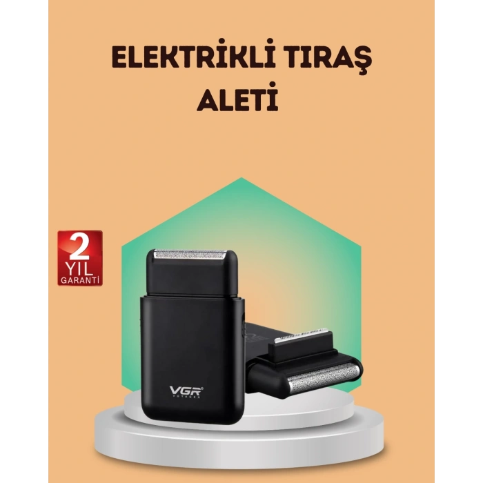 Çift Başlıklı Elektrikli Tıraş Makinesi | Suya Dayanıklı, Hafif ve Ergonomik